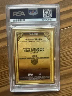 2024 Topps Gilded Collection Don Mattingly Auto /50 Psa 9 - Image 2