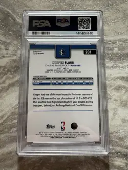 2025 Topps - Cooper Flagg #201 Rainbow Foilboard Holo RC Rookie PSA 10 - Image 2