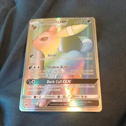 Pokemon Sun & Moon Base Set Umbreon GX 154/149 Secret Rainbow Card - Image 1