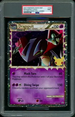 PSA 9 Dragapult SWSH132 Holo Celebrations Collection Jumbo 2021 Pokemon Card - Image 1