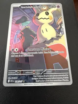 Pokemon TCG Team Rocket's Mimikyu Rare Basic 238/217 60 HP Psychic Card - Image 1