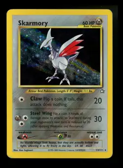 #3 Skarmory 13/111 Neo Genesis 2000 Holo Rare WOTC Pokemon Card TCG - Image 1