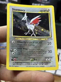 #3 Skarmory 13/111 Neo Genesis 2000 Holo Rare WOTC Pokemon Card TCG - Image 5