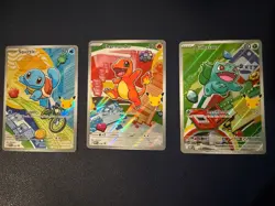 Pokemon First Partner Illustration Kanto Starters Promos Set x 3 Cards NM - Image 1
