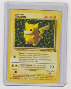 Pokemon PIKACHU Black Star Promo Card #1 WOTC Pack Fresh Never Played Free Ship - Image 1