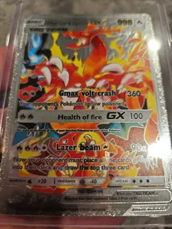 Charizard Family GX Silver Foil Fan Art Vinyl Collector Card - Image 5