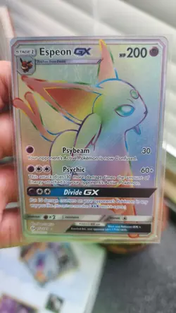 Pokemon TCG Sun & Moon Espeon GX Rainbow Secret Rare Card 152/149 NM - Image 1