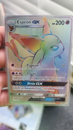 Pokemon TCG Sun & Moon Espeon GX Rainbow Secret Rare Card 152/149 NM - Image 3