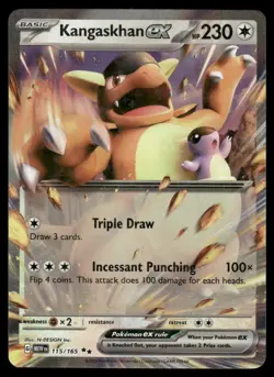 Pokemon Cards Kangaskhan ex 115/165 151 Double Rare NM *1 - Image 1