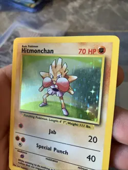 Pokemon TCG Hitmonchan Holo Card Base Set 7/102 - Image 2