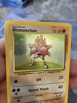 Pokemon TCG Hitmonchan Holo Card Base Set 7/102 - Image 3