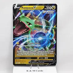 Rayquaza V 100/159 Crown Zenith Ultra Rare Holo Pokemon TCG Card NM/MINT - Image 1