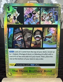 Luffy Ace Sabo ST13 Goa Kingdom Foil Set ONE PIECE Card English All NM - Image 2