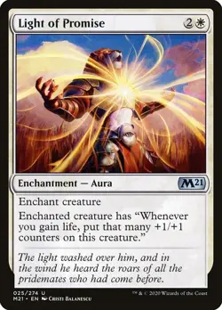 LIGHT OF PROMISE 25 M21 Core Set 2021 MTG Magic the Gathering - Image 1