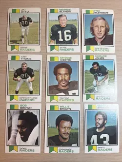 1973 Raiders Lot 13 Vintage Cards Topps Football - Image 1
