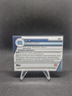 2023 Bowman University Chrome Drake Maye Base 1st Bowman UNC! - Image 2