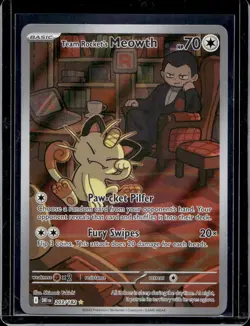 Pokemon SV10: Destined Rivals Team Rocket's Meowth 203/182 - Image 1