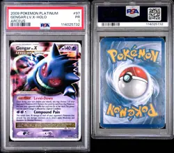 2009 Pokemon Platinum Arceus PSA 1 Gengar LV.X Holo #97 Pop 36 - Image 3