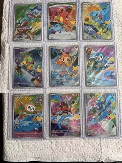 Pokemon First Partner Illustration 30th Collection Complete Promo Set 9 Cards NM - Image 1