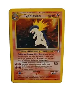 Pokemon TCG Typhlosion Neo Genesis 18 Holo Unlimited Holo Rare LP - Image 2