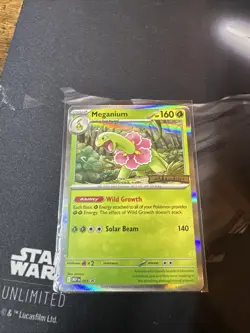 Meganium - MEP 001 Mega Evolutions Stamped Black Star Promo Pokemon TCG NM - Image 1
