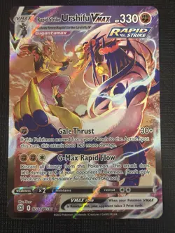 2022 POKEMON BRILLIANT STARS TRAINER GALLERY RAPID STRIKE URSHIFU VMAX TG21/TG30 - Image 1