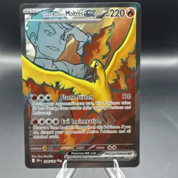 Team Rocket's Moltres ex 208/182 Ultra Rare Destined Rivals Pokemon Near Mint - Image 1
