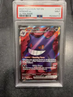 2024 Pokemon Temporal Forces Gengar ex Ultra Rare #193/162 PSA 9 - Image 1