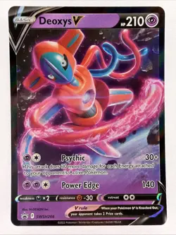 Pokemon Deoxys V Sword & Shield Promo SWSH266 Black Star Holo - NM - Image 1