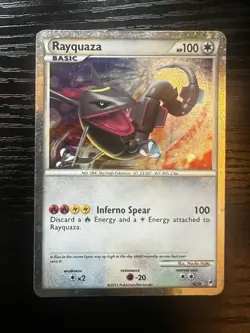 Pokemon Rayquaza Shiny SL10 Call of Legends Holo Rare 2011 EN Basic HP100 - Image 1