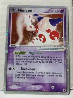 2004 Pokemon TGC Holo Ultra Rare Fire Red & Leaf Green Mr. Mime EX #111/112 - Image 1