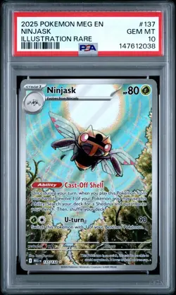 POKEMON MEG EN-MEGA EVOLUTION #137 NINJASK ILLUSTRATION RARE IR PSA 10-147612038 - Image 1