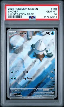 POKEMON MEG EN-MEGA EVOLUTION #140 SNOVER ILLUSTRATION RARE IR PSA 10-147612041 - Image 1