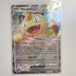 Pokemon Meowth ex Paradox Rift Full Art Holo 062/088 170 HP English 2023 - Image 1