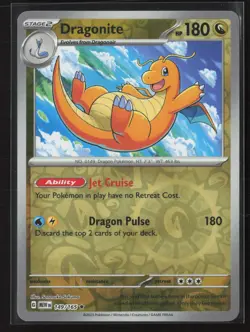 Dragonite 149/165 Rare 151 Pokemon Reverse Holo Lightly Played - Image 1