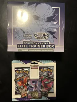Pokemon Center ETB Chilling Reign Ice Rider Calyrex with Compensation Pack - Image 1