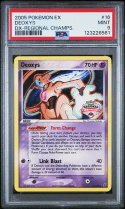 2005 Pokemon Deoxys 16/107 Championship Regional Stamped Promo PSA 9 Mint - Image 1