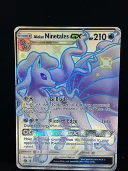 Pokemon Alolan Ninetales GX TCG Full Art SV53/SV94 NM Hidden Fates Shiny Vault - Image 1