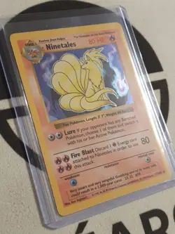 Pokemon Karte Vulnona 12/102 Base Set Shadowless Pokemon Ninetales Holo Original - Image 2