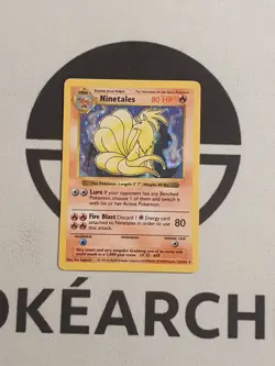 Pokemon Karte Vulnona 12/102 Base Set Shadowless Pokemon Ninetales Holo Original - Image 3