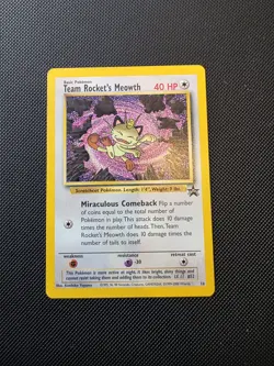 Team Rocket's Meowth No.18 WOTC Black Star Promo Pokemon Card NM - Lot 1 - Image 1