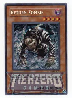 Yugioh Return Zombie PP01-EN006 Secret Rare NM/LP - Image 1