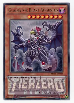 Yugioh Gladiator Beast Augustus MP15-EN020 Rare 1st Edition NM/LP - Image 1