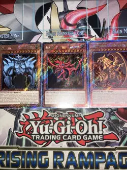Obelisk Slifer Ra Platinum Secret Rare RA04-EN116 117 118 Playset Yugioh - Image 1
