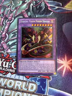 (EY) Yugioh Starving Venom Fusion Dragon MP17-EN147 Secret Rare 1st Ed VLP - Image 1
