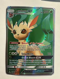 Pokemon TCG Leafeon GX Ultra Prism Holo Card 139/156 Full Art Ultra Rare - Image 1