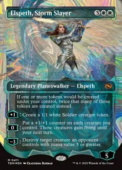 Elspeth, Storm Slayer - Halo Foil Showcase TDM NM MTG - Image 1
