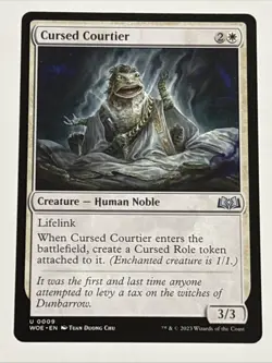 MTG Wilds of Eldraine Cursed Courtier 0009 NM - Image 1