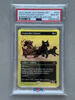 PSA 10 ~ Cryptcaller Chariot (First-Place Foil) #523 Aetherdrift DFT Magic MTG - Image 1