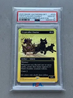 PSA 10 ~ Cryptcaller Chariot (First-Place Foil) #523 Aetherdrift DFT Magic MTG - Image 3